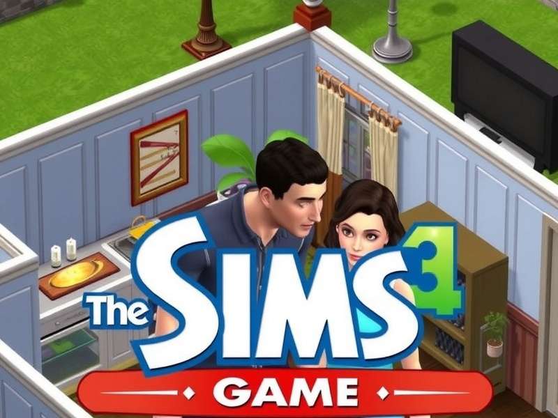 The Sims Game gameplay showing Sims interacting in a beautifully designed home