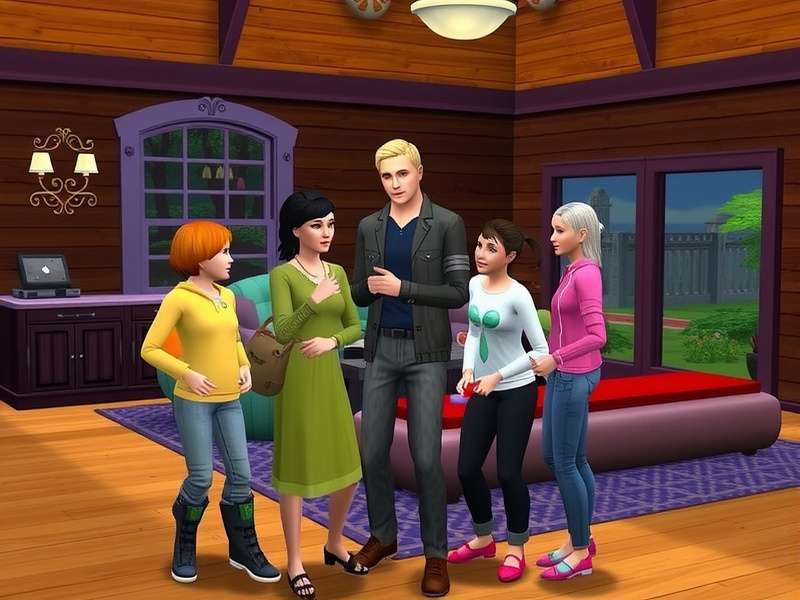 The Sims 3 gameplay screenshot showing Create-a-Sim interface and open world