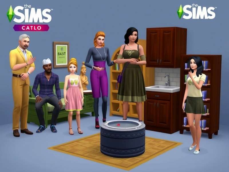 A vibrant collage of popular Sims mods and custom content items
