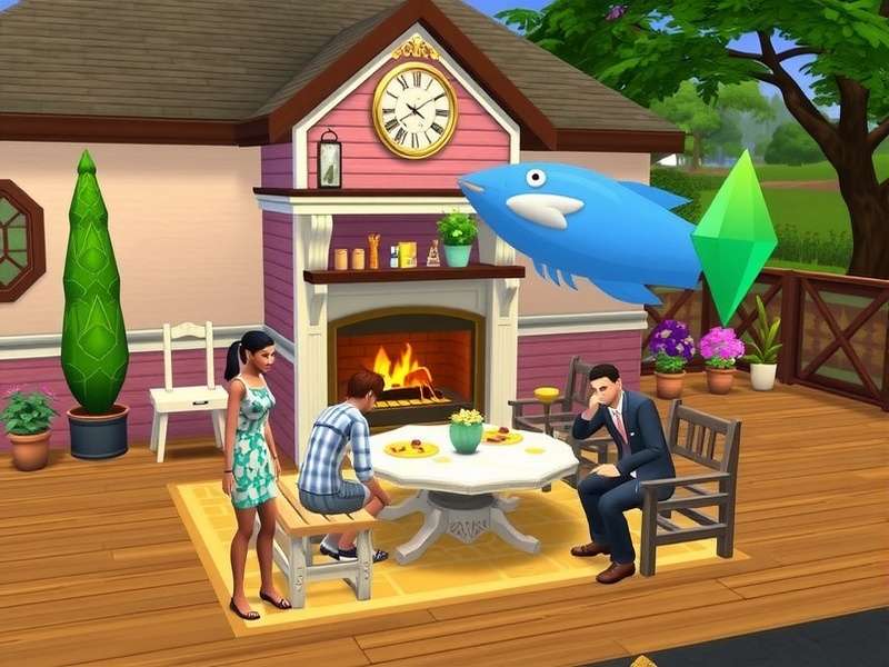 A computer screen showing The Sims 4 game with custom content interface open