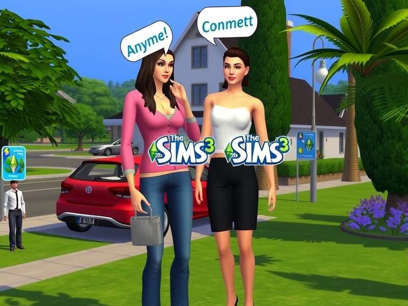 A vibrant collage of The Sims 3 custom content items including hairstyles, furniture, and clothing options