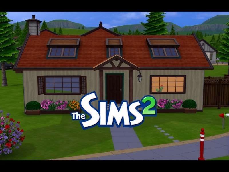 The Sims 2 game running on a modern laptop with iconic characters