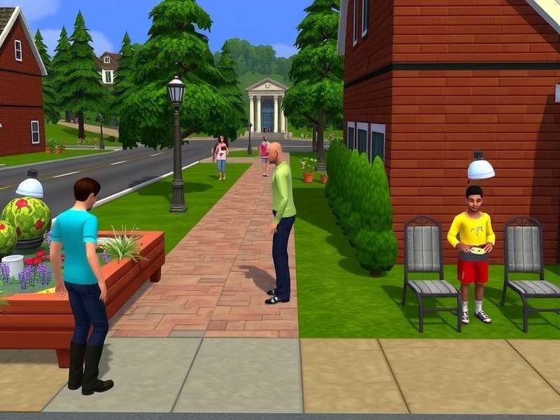 The Sims 3 mods in action showing custom characters and environments