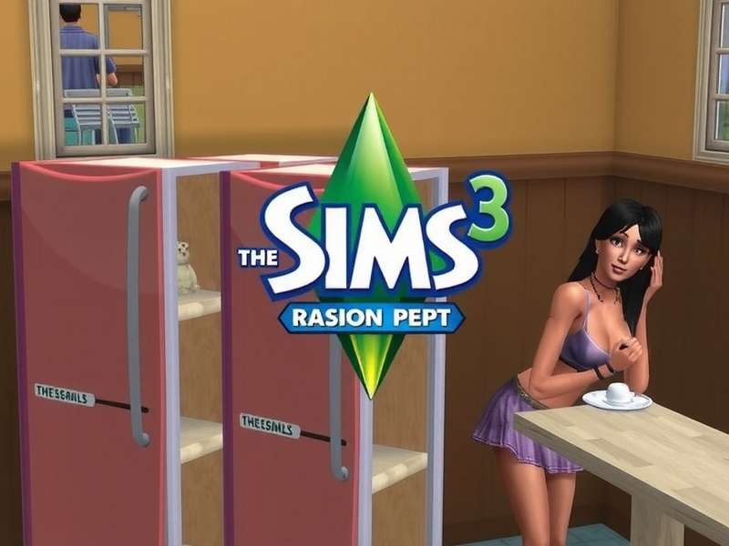 The Sims 3 open world view showing a Sim traveling across the neighbourhood