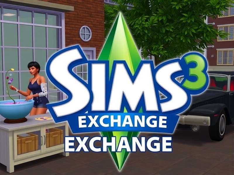 The Sims 3 Exchange website interface showing a library of custom content