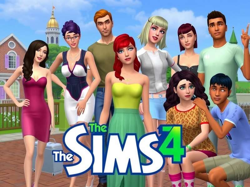 The Sims 3 vibrant gameplay showing diverse characters and open world