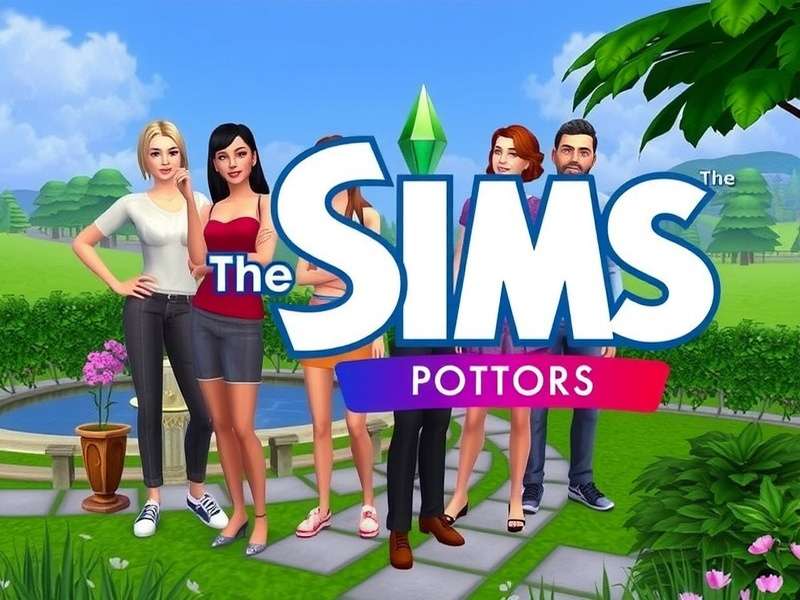 Concept art for The Sims 5 showing modern interior design and Sims interacting