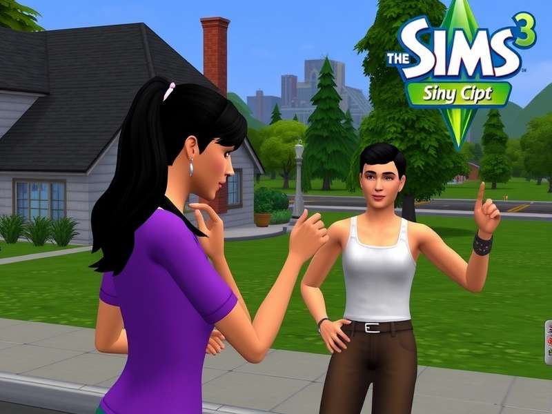 Nintendo DS handheld console with The Sims 3 game cartridge