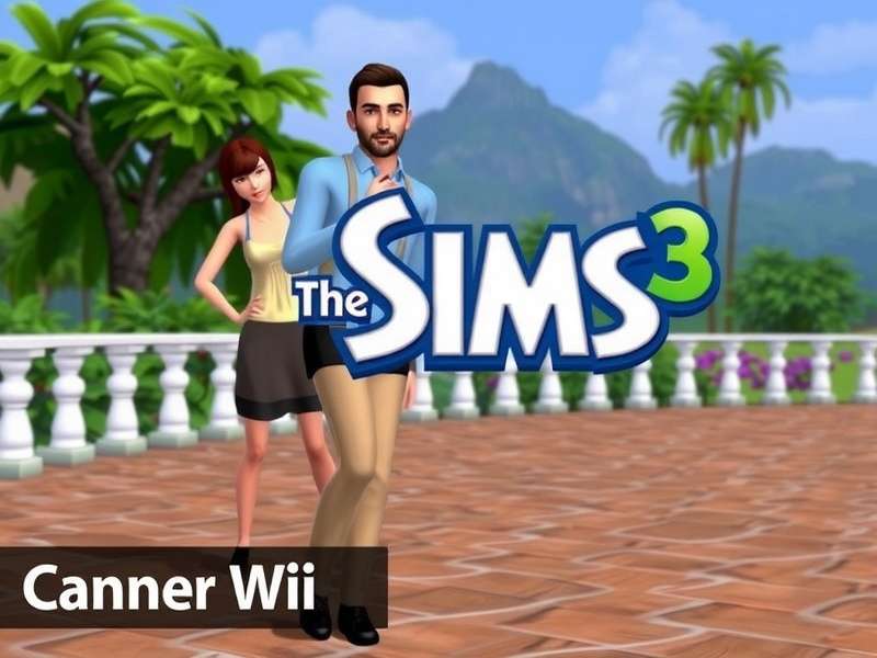 The Sims 3 Wii gameplay screenshot showing a Sim family in living room