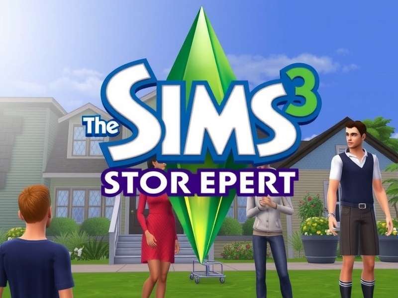 Screenshot of The Sims 3 Store interface showcasing various items and worlds for purchase