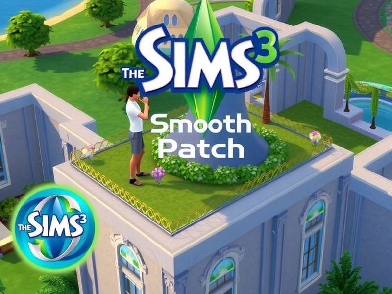 Visual comparison of The Sims 3 performance with and without the Smooth Patch