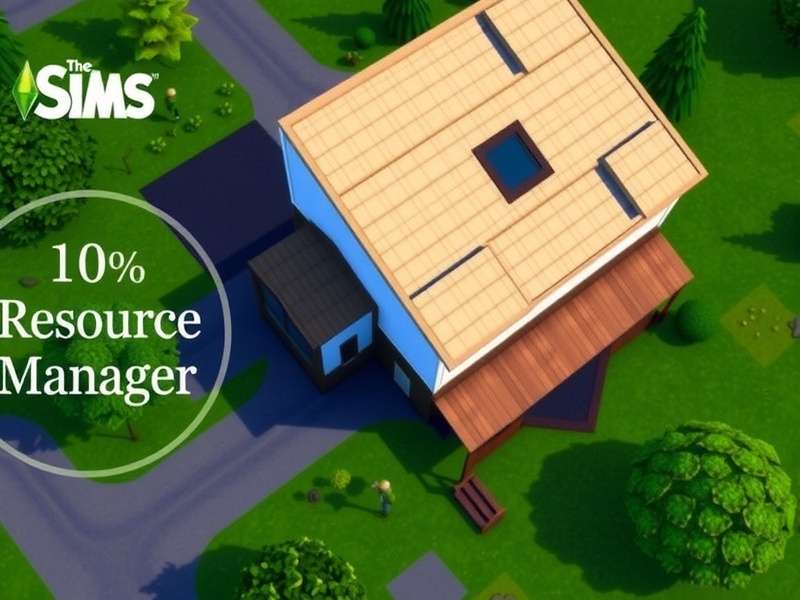 The Sims Resource CC Manager interface showing organised custom content folders