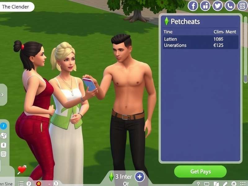 The Sims 4 UI Cheats interface overlay on a gaming monitor
