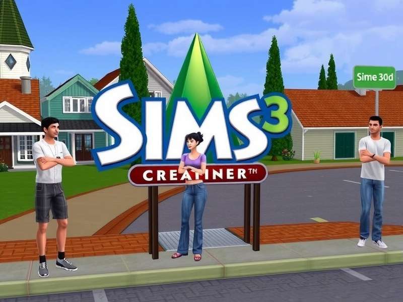 The Sims 3 on Nintendo 3DS – gameplay screenshot showing a Sim in a living room with touchscreen controls
