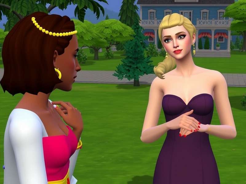 The Sims 5 On Sisters — two sisters sharing a moment in their UK-inspired home