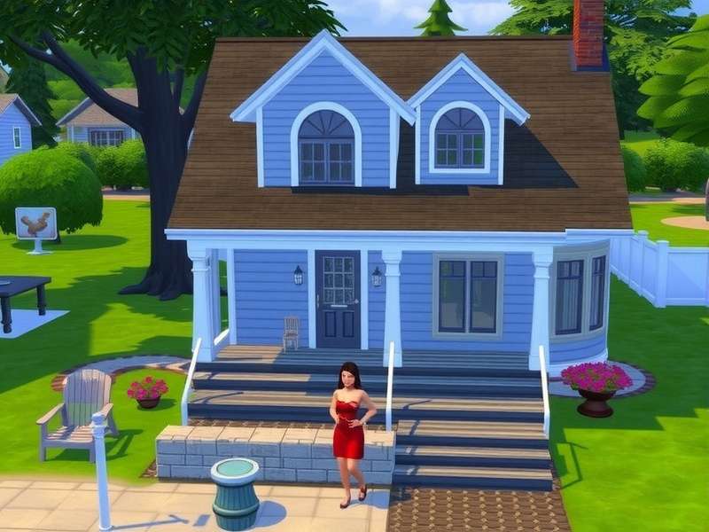 The Sims 5 Project Rene concept art showing next-generation life simulation gameplay