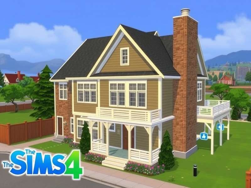 The Sims 5 House Building blueprint modern open-plan living floor plan
