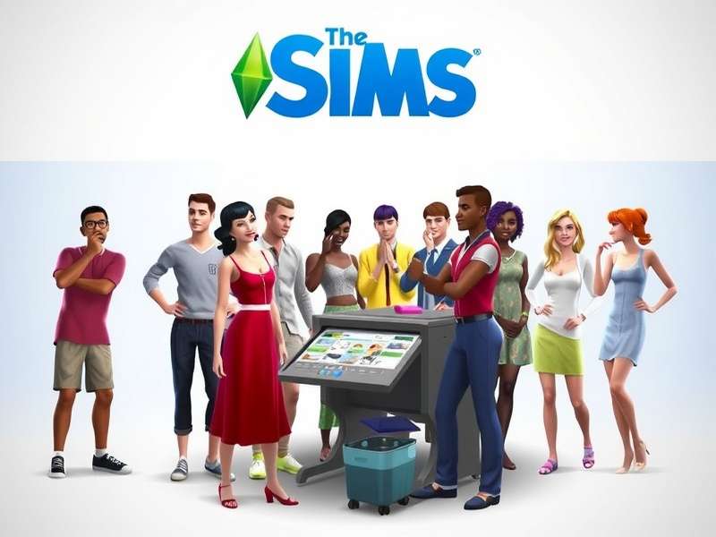 The Sims 4 vibrant neighbourhood scene with Sims characters interacting in a sunny park