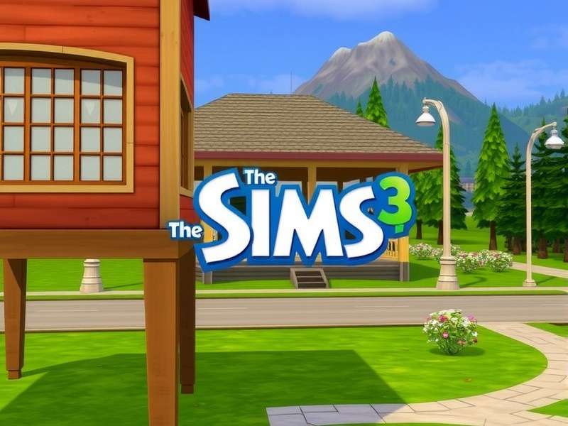 The Sims 3 custom content showcase featuring Sims with CC hair, clothing and furniture