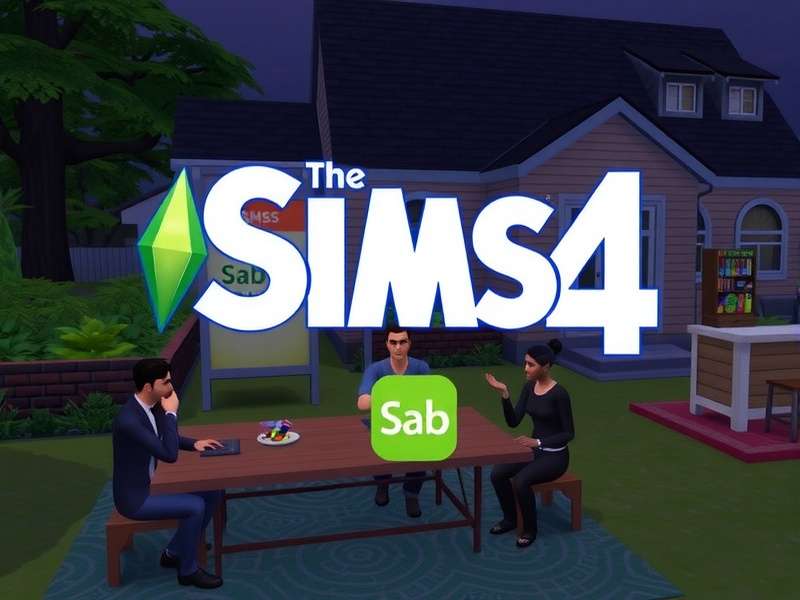 The Sims 4 gameplay overview showing a family in a modern home
